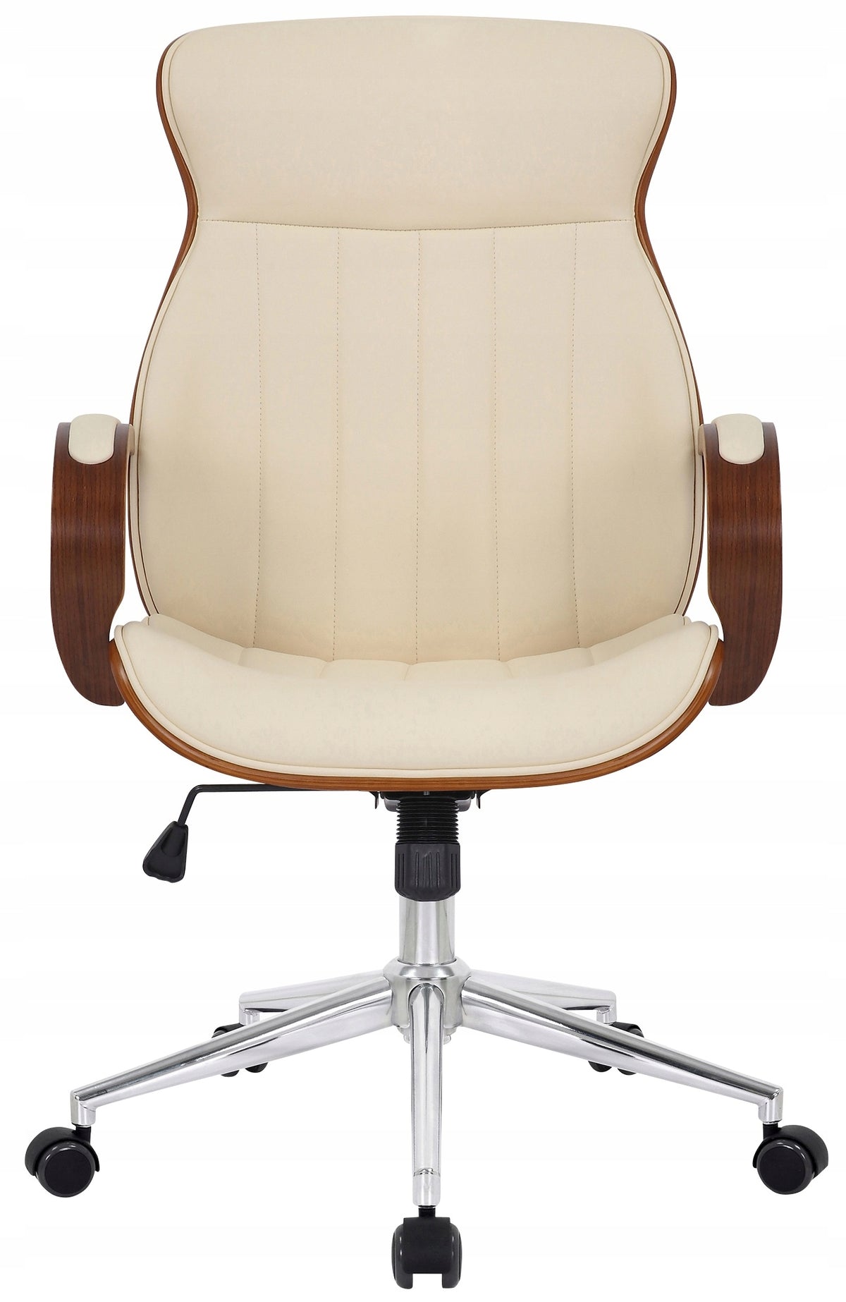 Melilla Faux Leather Office Chair, Walnut/cream Brand CLP