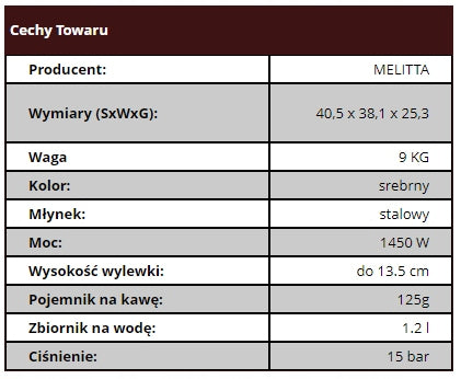 Melitta CAFFEO VARIANZA CSP stainless steel Brand Melitta