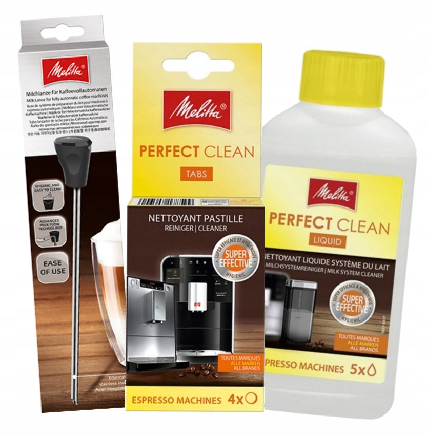 Melitta Perfect Clean espresso machine cleaning kit + milk lance