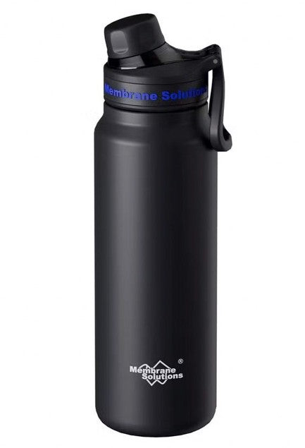 Membrane Solutions Water Filter Bottle C3 STAINLESS STEEL Black 900ml