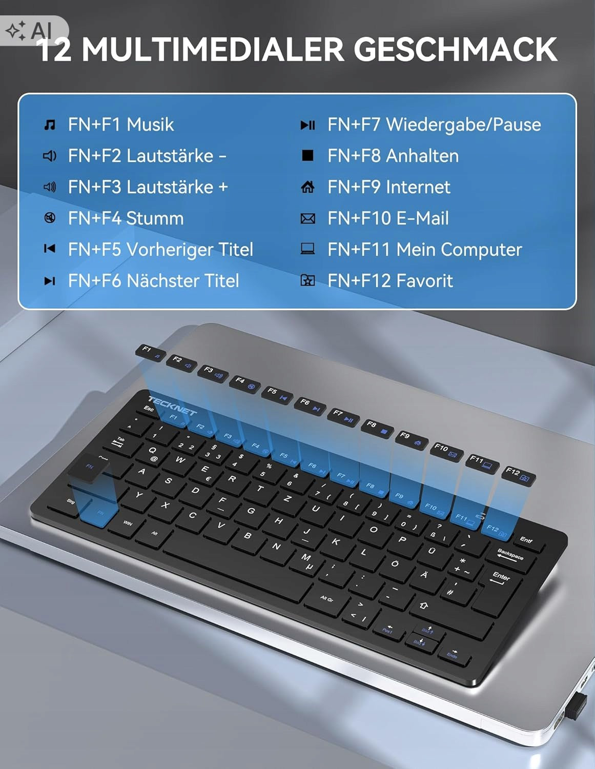 Membrane keyboard TK-KB043 DE Manufacturer code TK-KB043