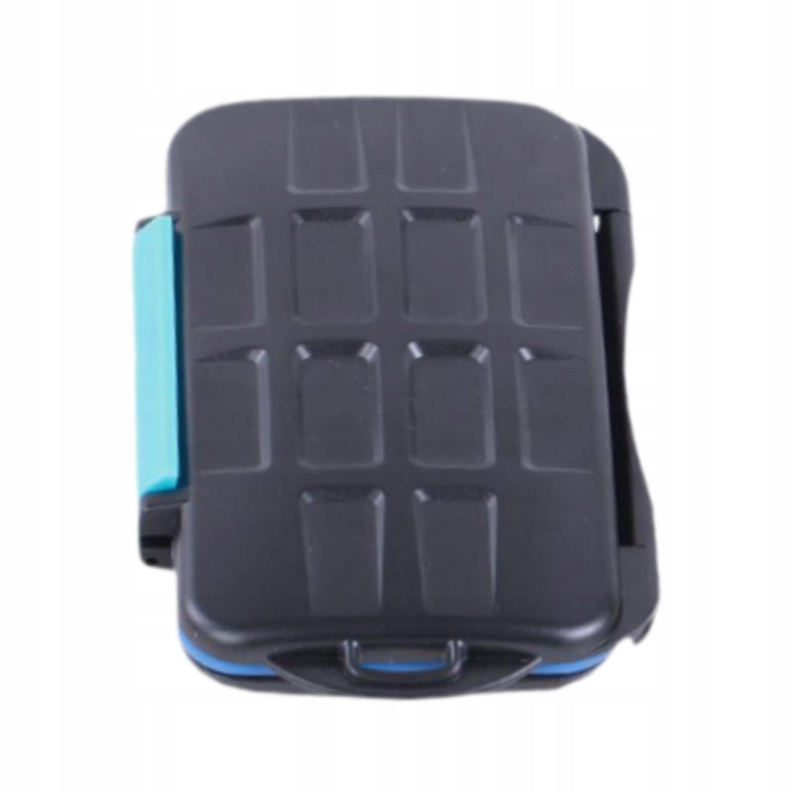 Memory Card Carrying Storage Box 12 Slots Dustproof Compact Electronic Packaging status original