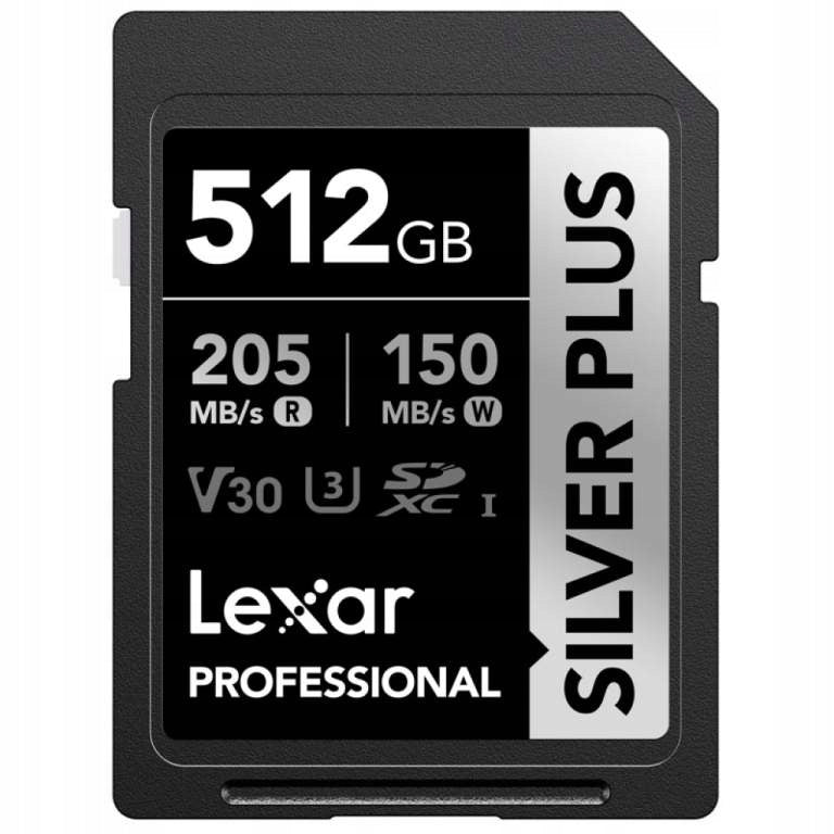 Memory Card Lexar SDXC Professional SILVER Plus 1066x UHS-I U3 A2 512GB