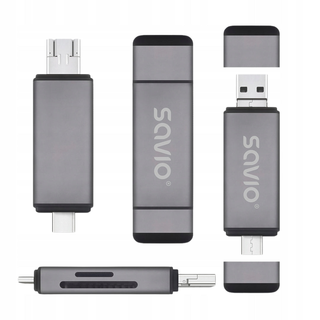 Memory Card Reader 3in1 SAVIO AK-72 SD USB-C+ USB-A 2.0+ Micro USB 3in1 Manufacturer code SAVAK-72
