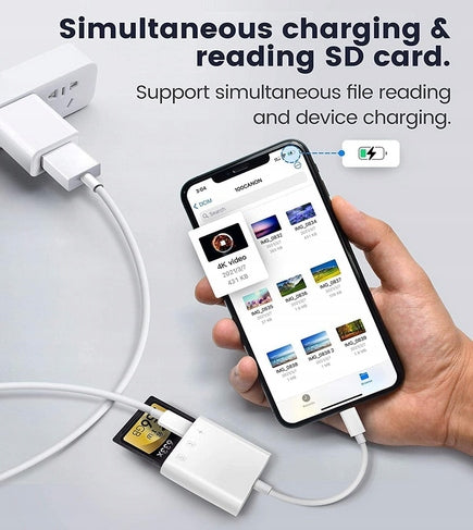 Memory Card Reader Adapter for 1TB SD microSD TF to Apple iPhone iPad Packaging status original