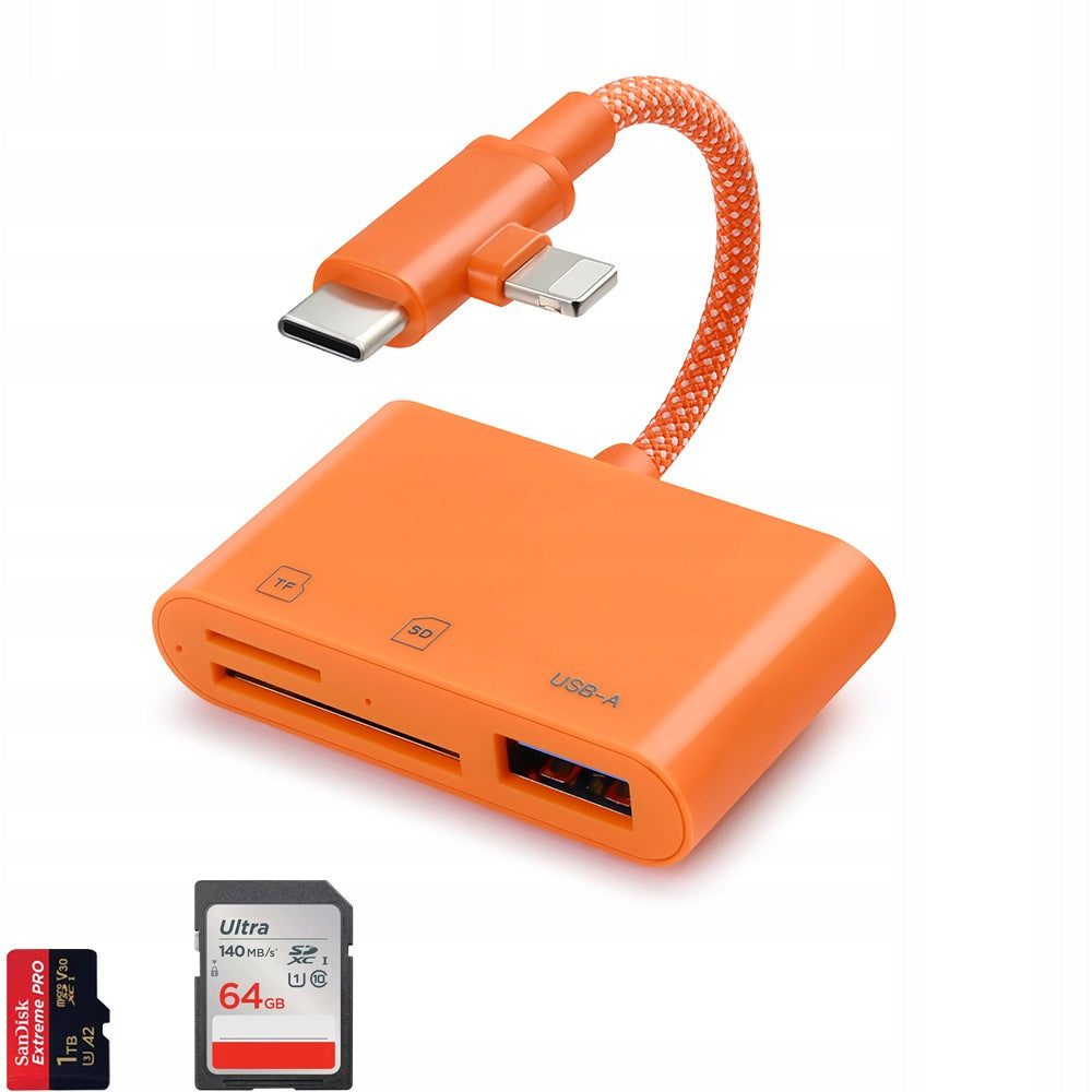 Memory Card Reader, Simultaneous Reading Micro SD Microsd TF 480M/s to2TB