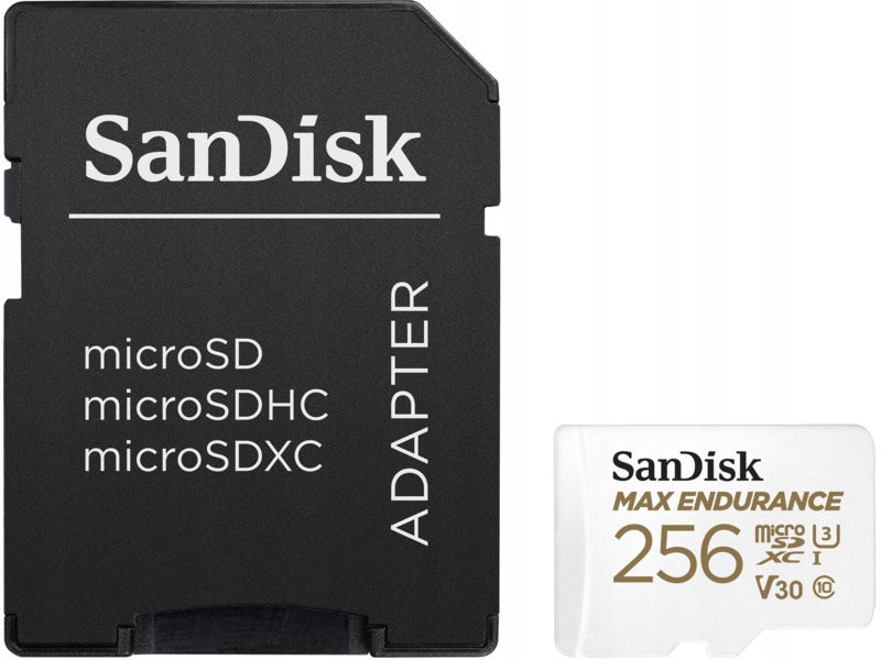 Memory Card SANDISK Max Endurance microSDXC 256GB + SD Adapter