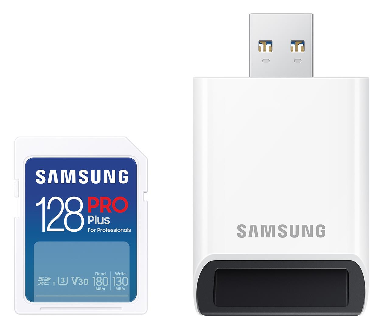 Memory Card Samsung SDXC 128GB PRO Plus + Reader (MB-SD128SB/WW)