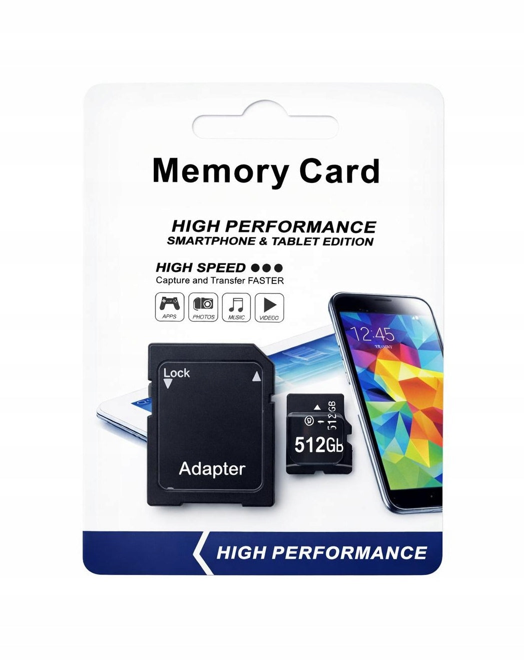 Memory card 512 GB + ADAPTER C10, U1