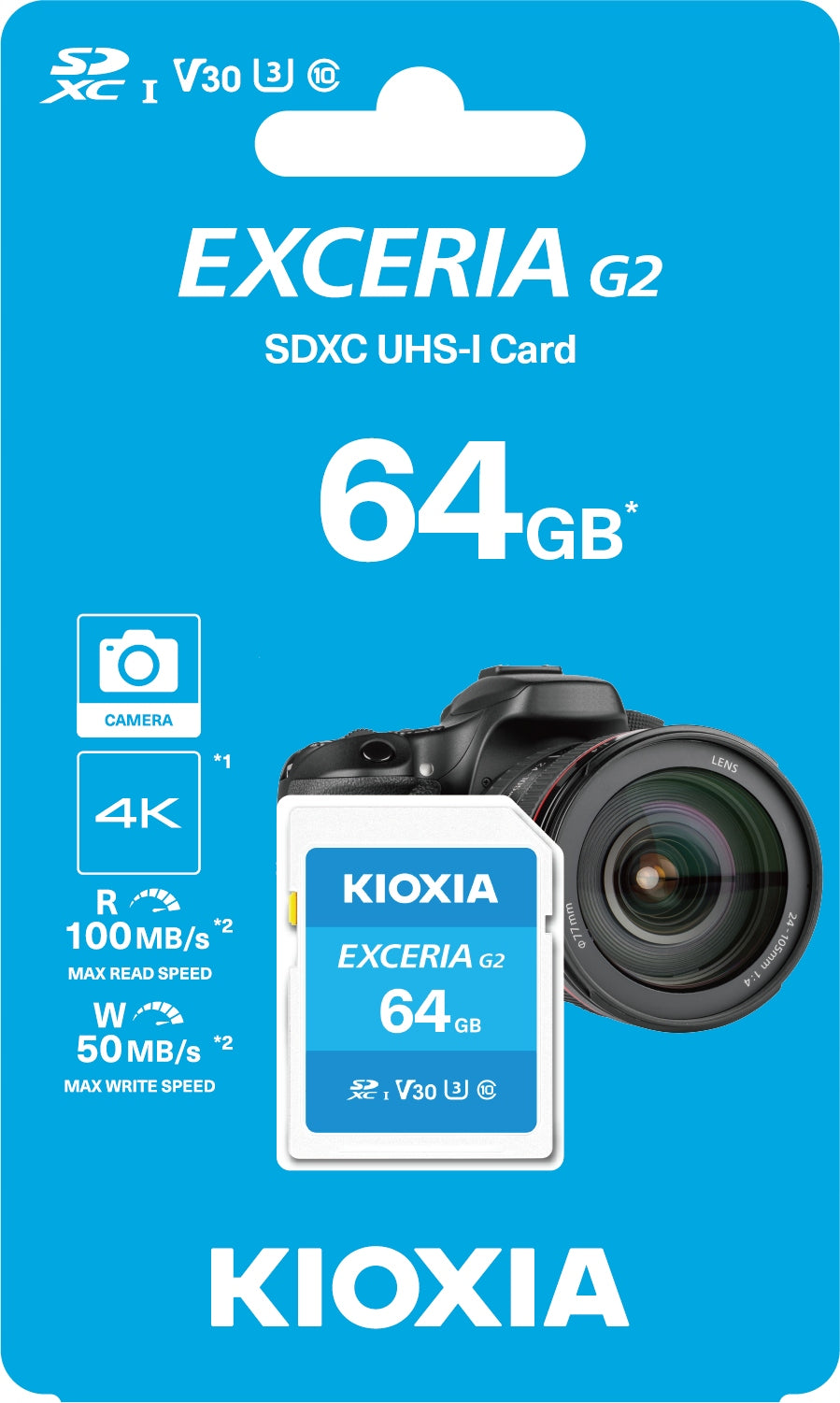 Memory card KIOXIA 64GB SD Exceria gen2 UHS I U3 Manufacturer Kioxia