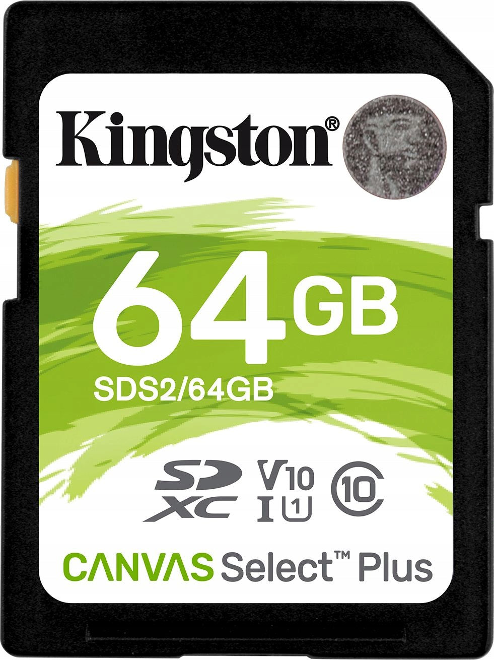 Memory card Kingston Canvas Select Plus SD 64GB UHS-I 100MB/s Class 10 Manufacturer code SDS2/64GB