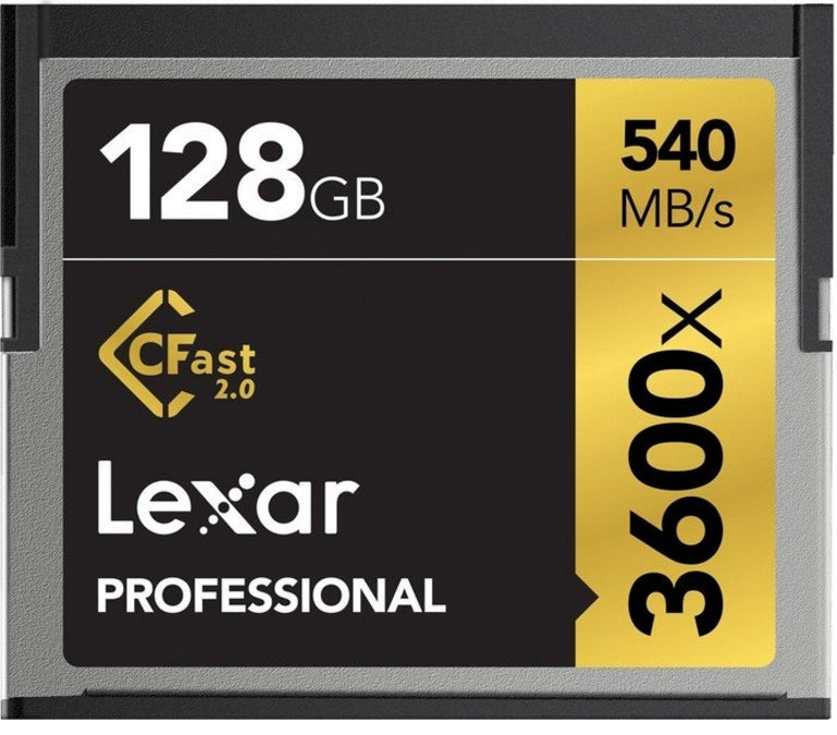 Memory card Lexar 128 GB CF 3600x Pro Fast Model Lexar Professional CFast 2.0 128 GB 3600