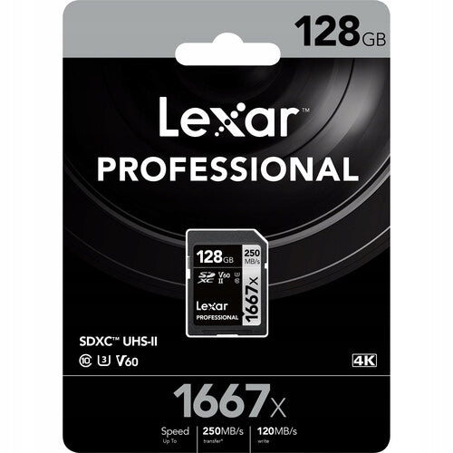 Memory card Lexar 128GB 1667x SDXC UHS-II U3 V60 Manufacturer Lexar