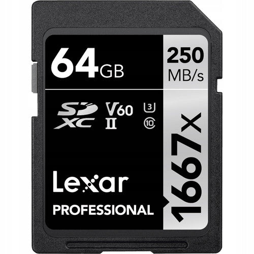 Memory card Lexar 64GB 1667x SDXC UHS-II U3 V60