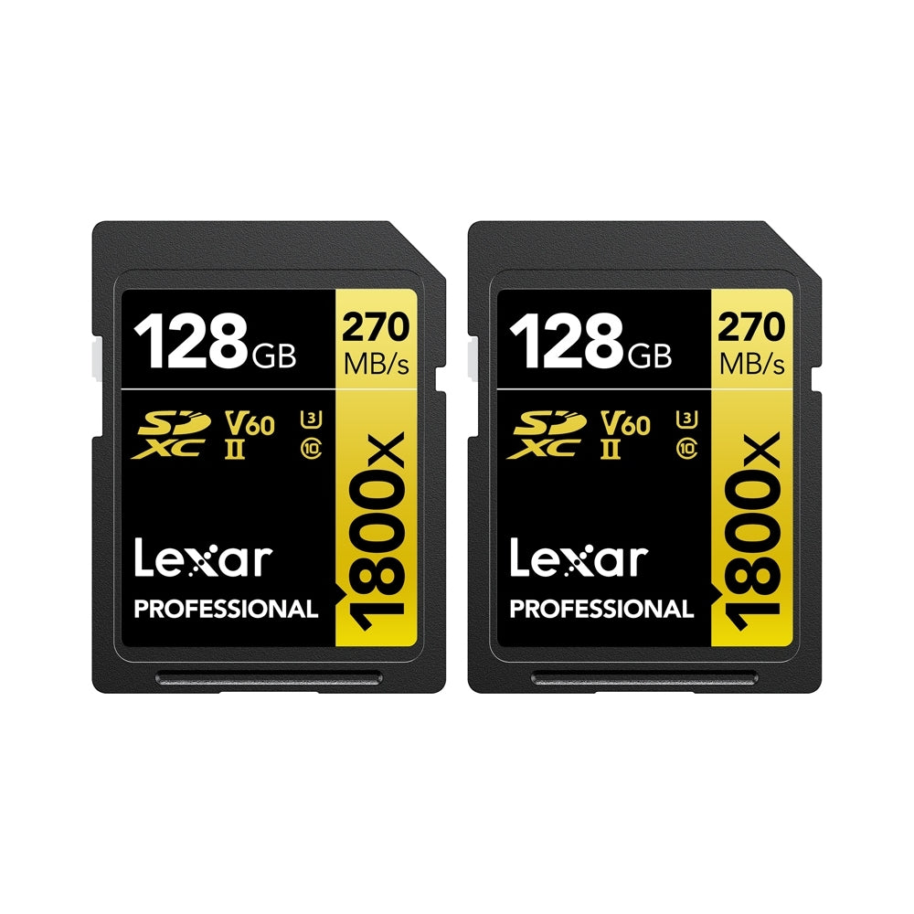 Memory card Lexar Pro 128GB 1800x U3 V60 UHS-II 2pack