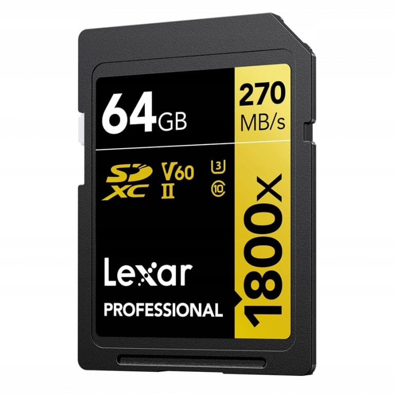 Memory card Lexar Pro 64GB 1800x U3 V60 UHS-II EAN (GTIN) 843367124497