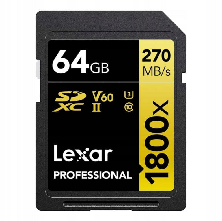 Memory card Lexar Pro 64GB 1800x U3 V60 UHS-II