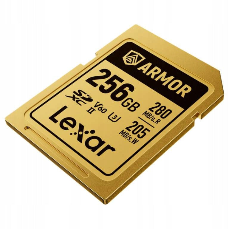 Memory card Lexar SDXC ARMOR Gold UHS-II U3 IP68 R280/W205, 256GB V60 Manufacturer code LSDAMGL256G-RNNNG