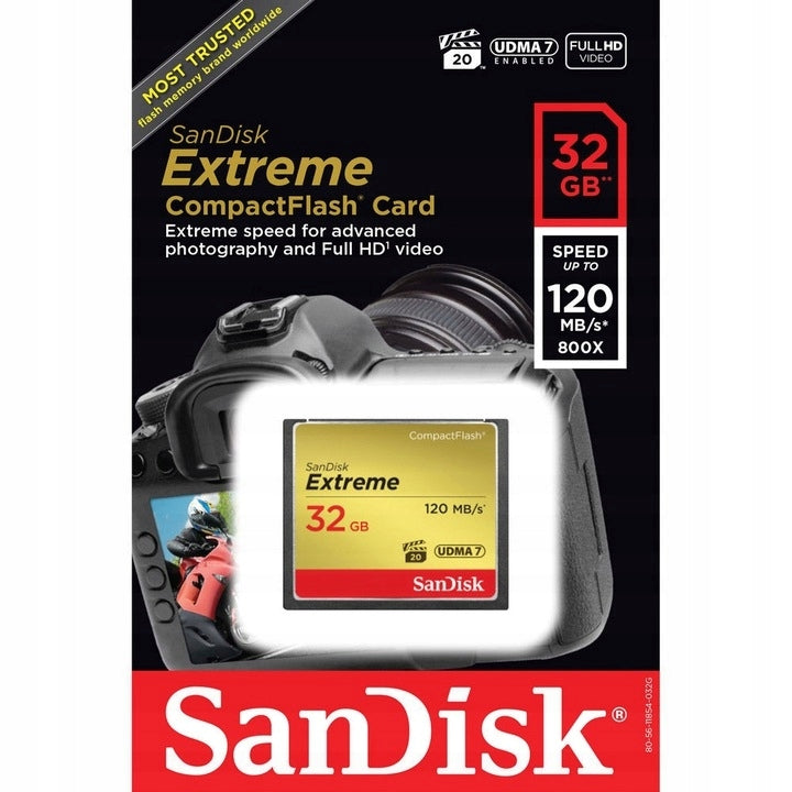 Memory card SANDISK Extreme CF 32GB Compact Flash 120/85