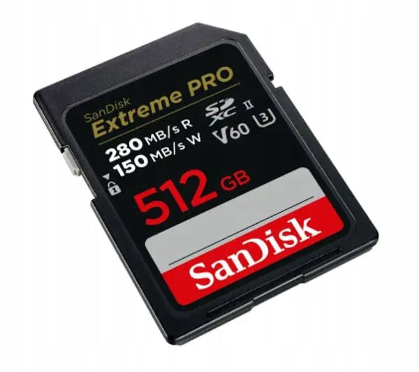 Memory card SANDISK Extreme PRO SDXC 512GB 280/150 MB/s V60 U3 Packaging status original