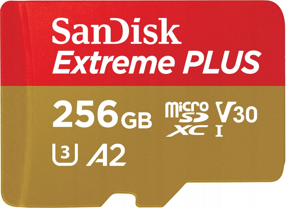 Memory card SANDISK Extreme Plus microSDXC 256GB + Adapter Adapter included yes