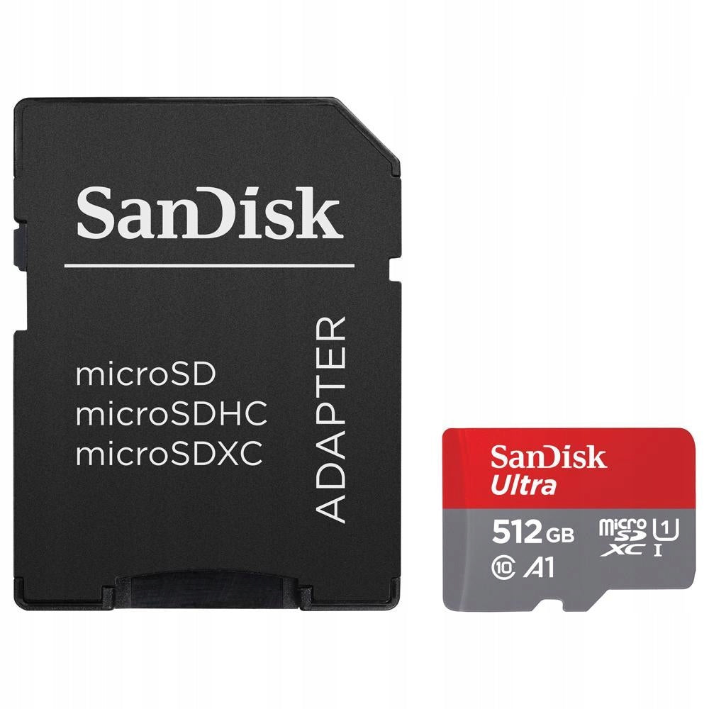 Memory card SANDISK Ultra Android microSDXC 512 GB 150 MB/s A1 C10 UHS-I Manufacturer SanDisk
