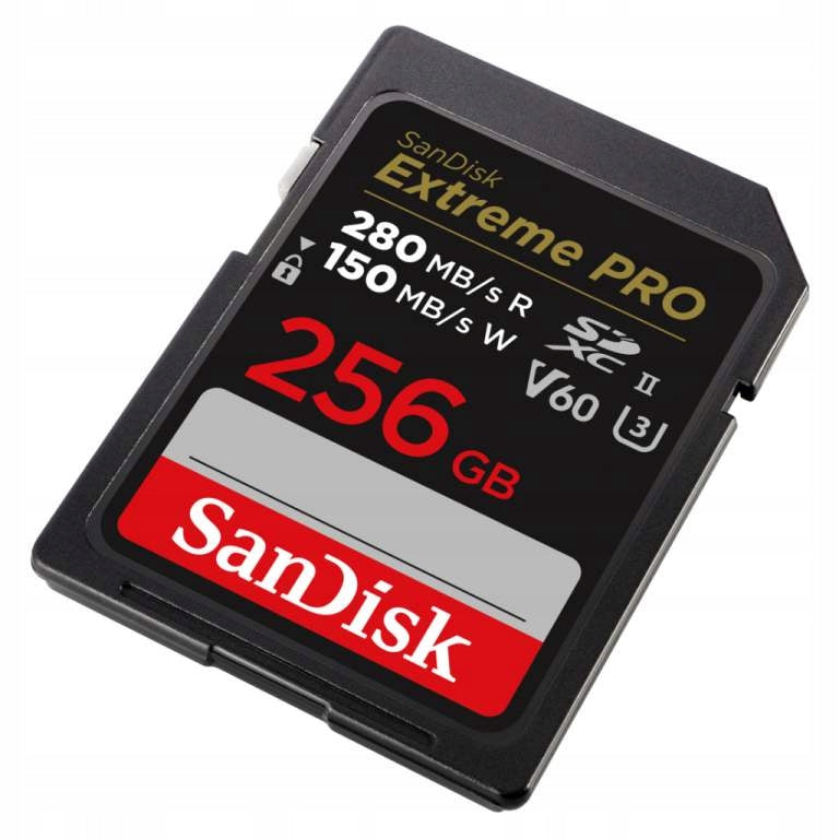 Memory card Sandisk SDXC 256 GB EXTREME PRO 280MB/s C10 UHS-II V60 Manufacturer SanDisk
