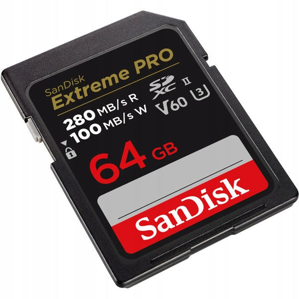 Memory card Sandisk SDXC 64 GB EXTREME PRO 280MB s C10 UHS-II V60 Manufacturer SanDisk