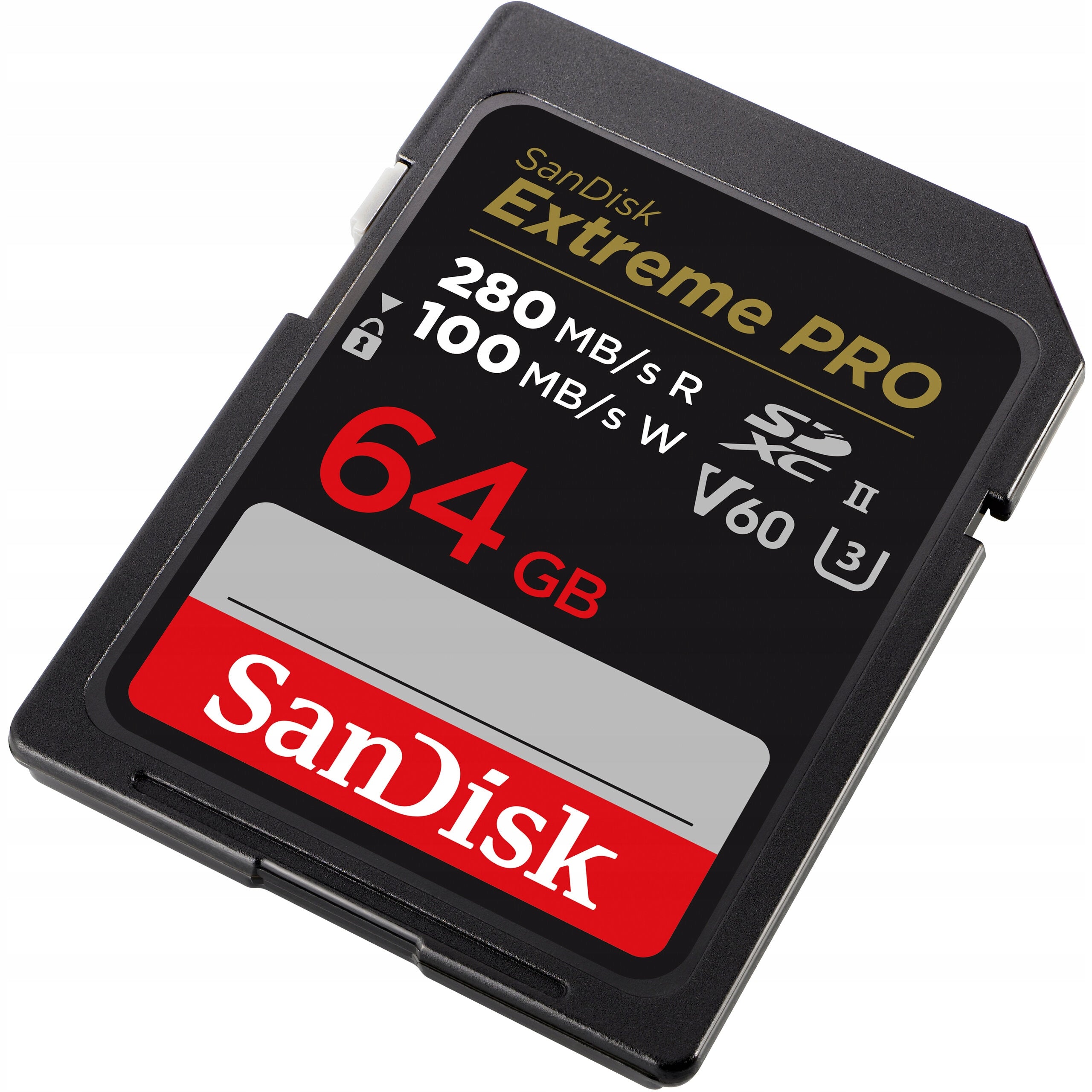 Memory card Sandisk SDXC 64 GB EXTREME PRO 280MB s C10 UHS-II V60 Manufacturer code SDSDXEP-064G-GN4IN