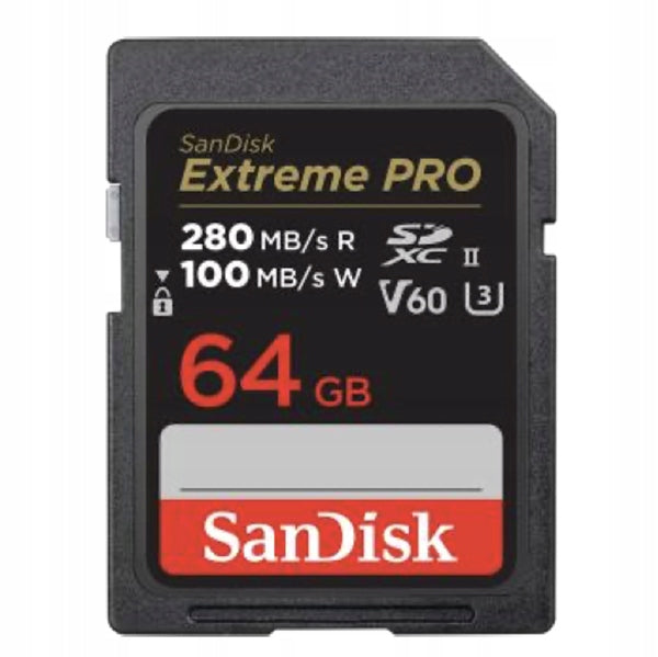 Memory card Sandisk SDXC 64 GB EXTREME PRO 280MB s C10 UHS-II V60