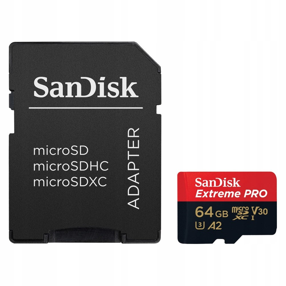 Memory card Sandisk micro SD Extreme Pro 64GB 200MB/s Manufacturer SanDisk
