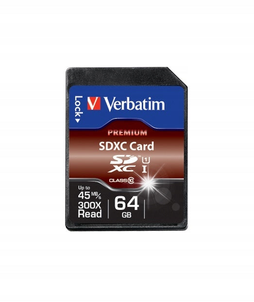Memory card Verbatim Premium U1 64GB Class 10 UHS-1 V10 SDXC