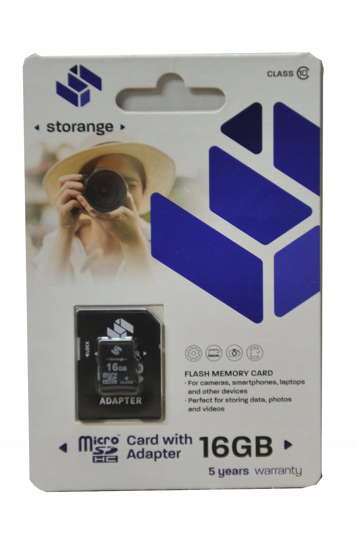 Memory card micro sd + adapter 16gb storange class 10