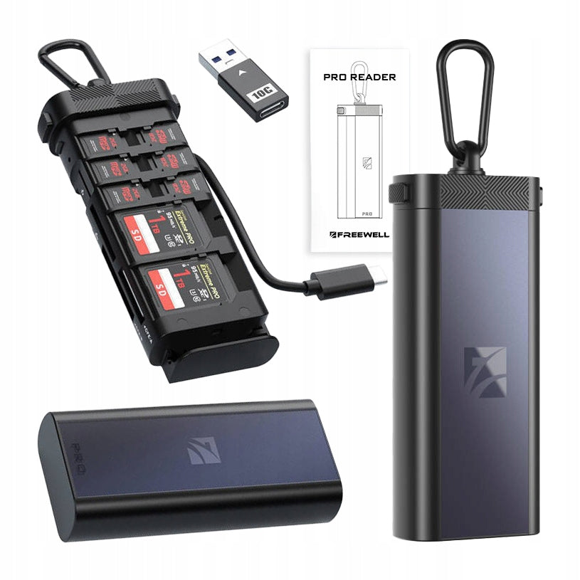 Memory card reader Freewell Pro Card Reader CF A/B, SD, TF case