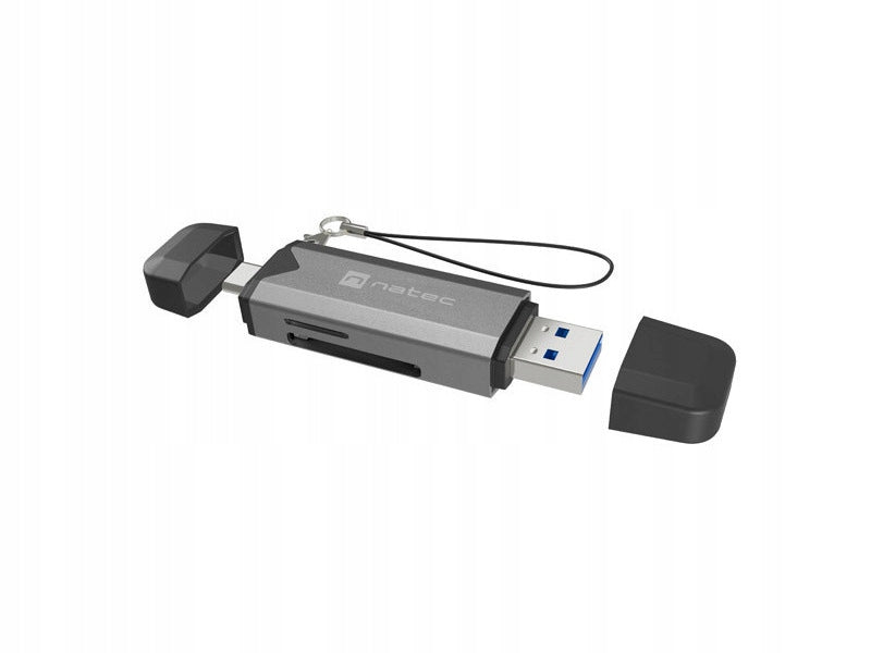 Memory card reader NATEC Scarab 3 USB-A/USB-C/SD/MICRO SD/USB Grey Packaging status original