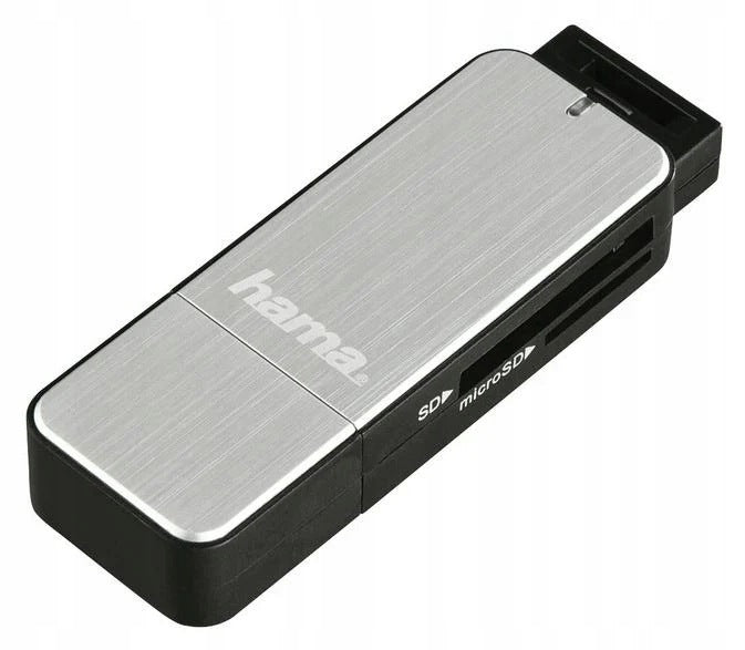 Memory card readers HAMA SD/microSD USB 3.0 Silver 123900