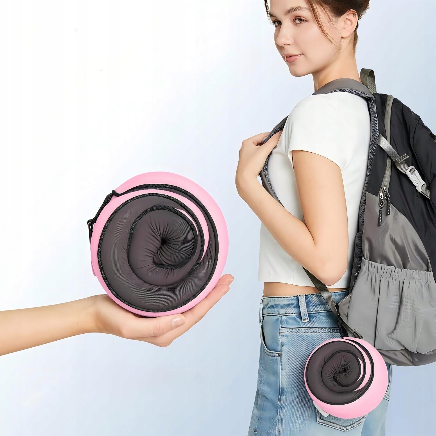 Memory foam travel pillow with 360° neck support for air travel Brand no brand