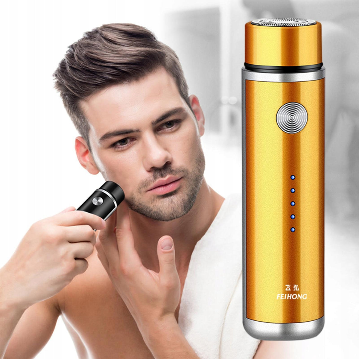 Men Mini Electric Shavers Electric Razors Rechargeable USB Charging Gold Model Rechargeable Electric Shaving Razors