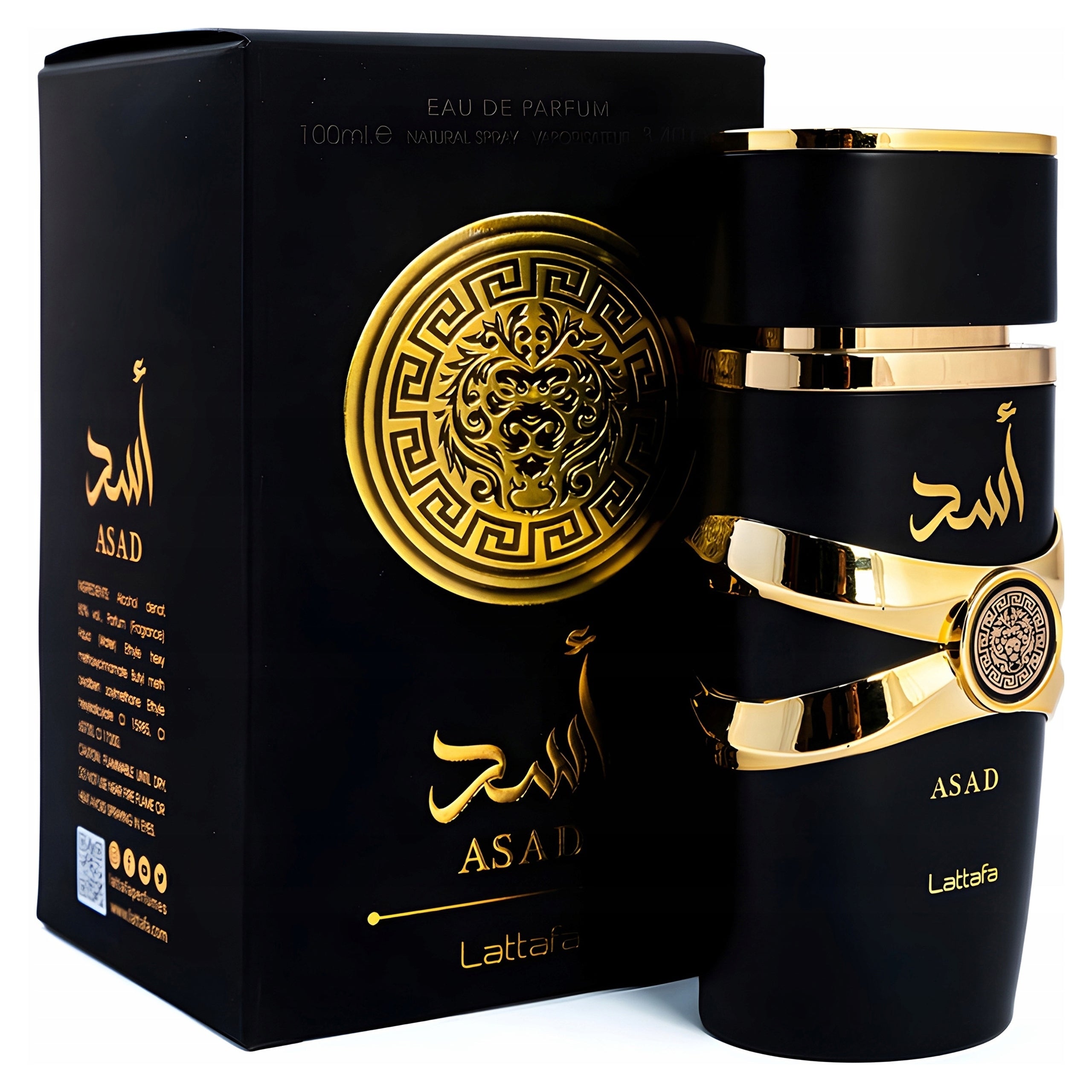 Men's Arab Perfume LATTAFA ASAD ORIGINAL + Samples Certificate Sticker Packaging status original