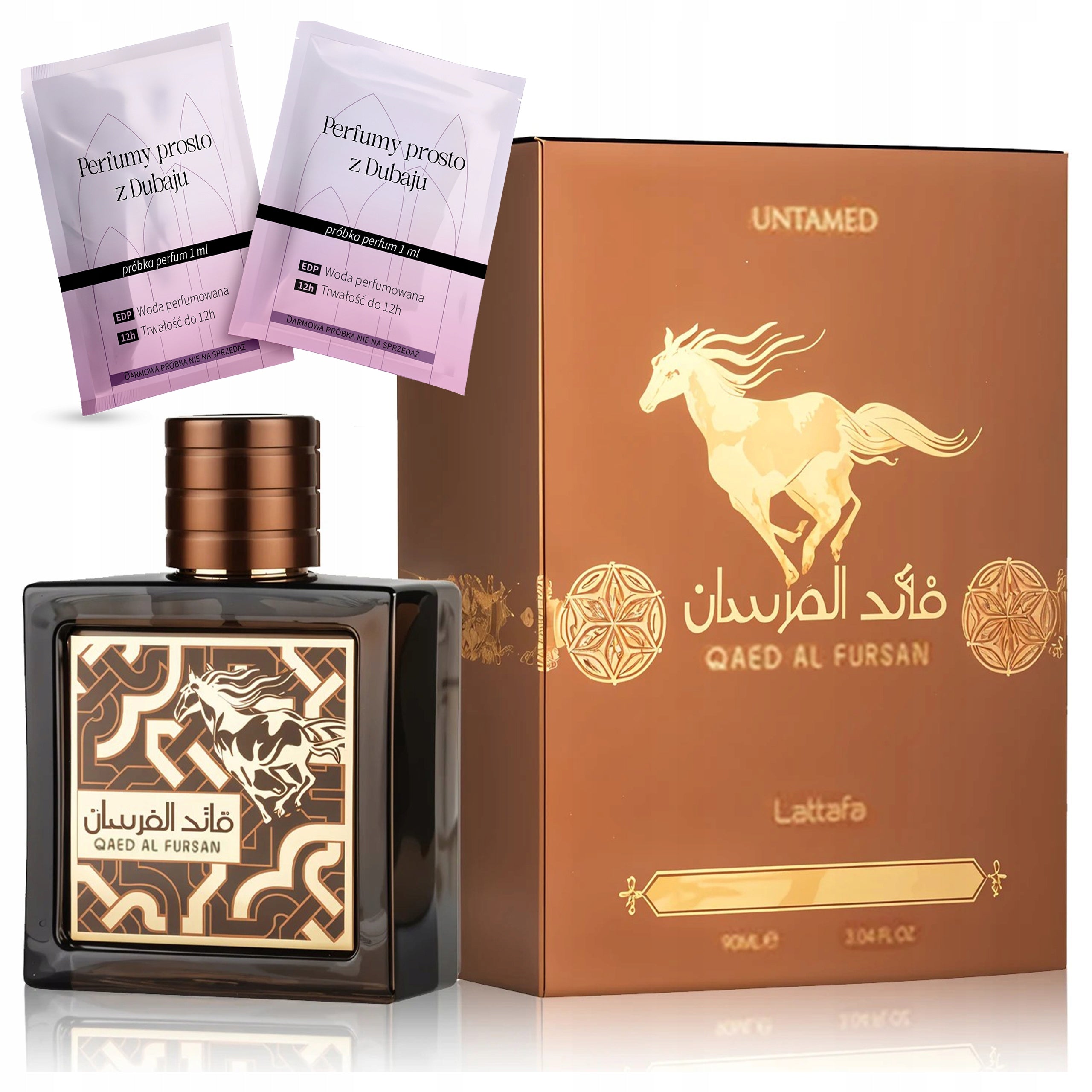 Men's Arabic Lattafa Qaed Al Fursan Untamed Original + Samples