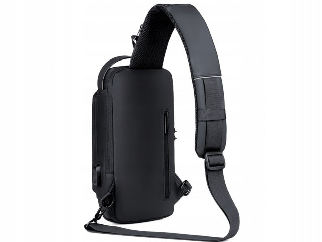 Men's BACKPACK BLACK Waterproof USB Crossbody Anti-Theft CIPHER Manufacturer code EB648