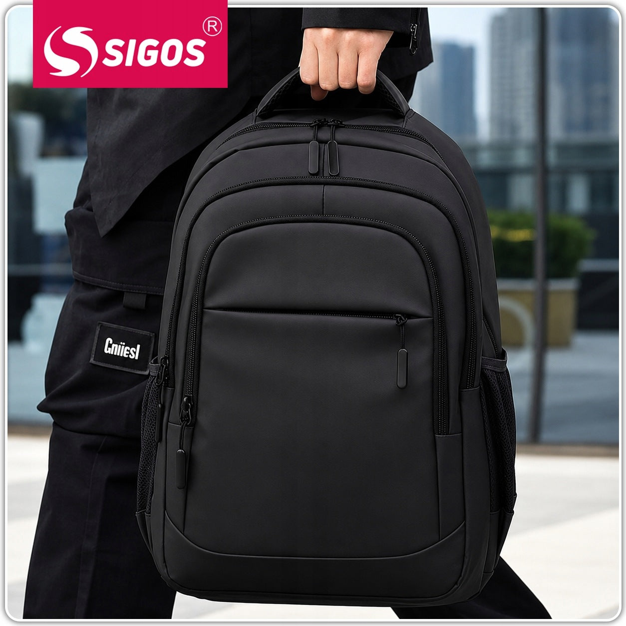 Men's Backpack for Work School Laptop Waterproof Grey LARGE Brand no brand