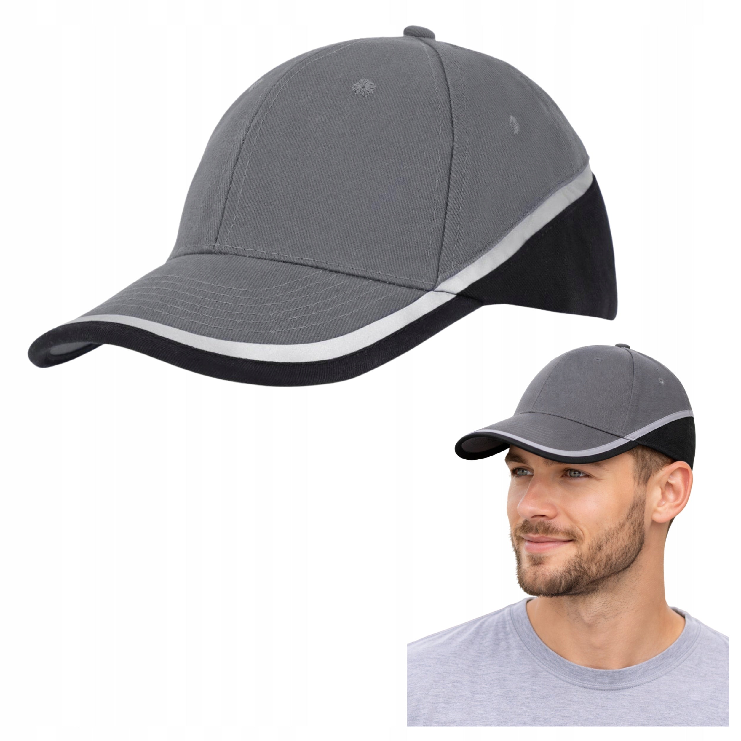 Men's Baseball Cap Working Baseball Cap Ventilation 100% Cotton Reflector
