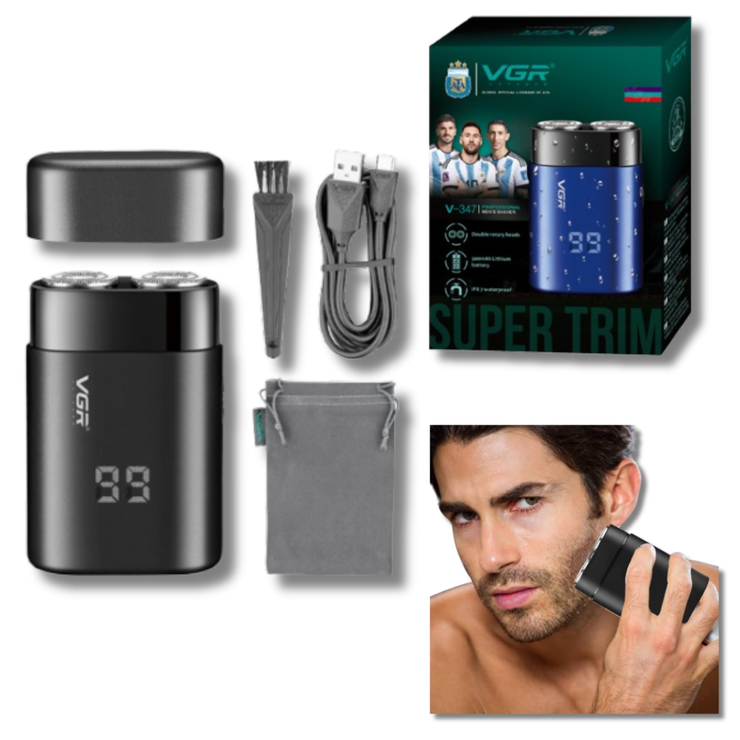 Men's Electric Beard Shaver Mini Shaving Wireless For Gift