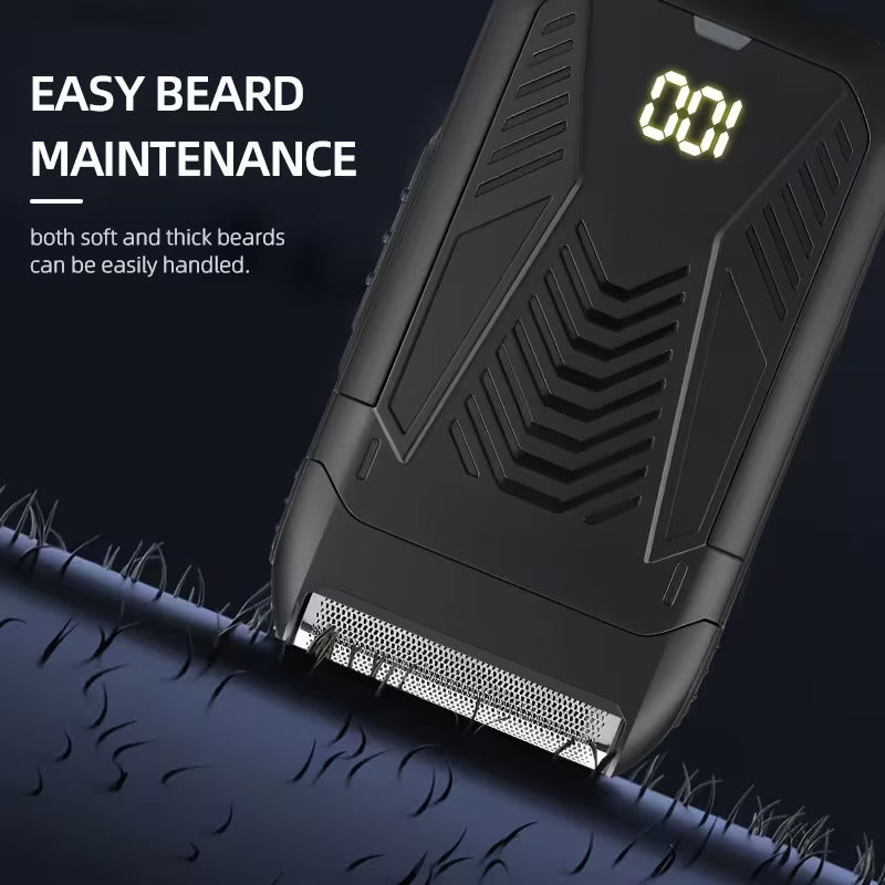 Men's Electric Beard Shaver with LED Display black Brand no brand