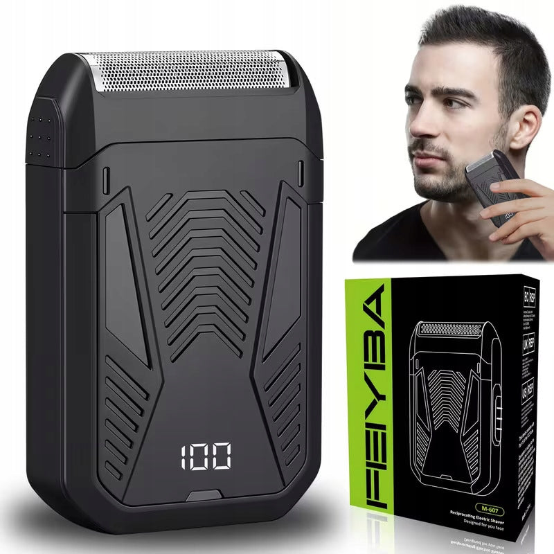Men's Electric Beard Shaver with LED Display black