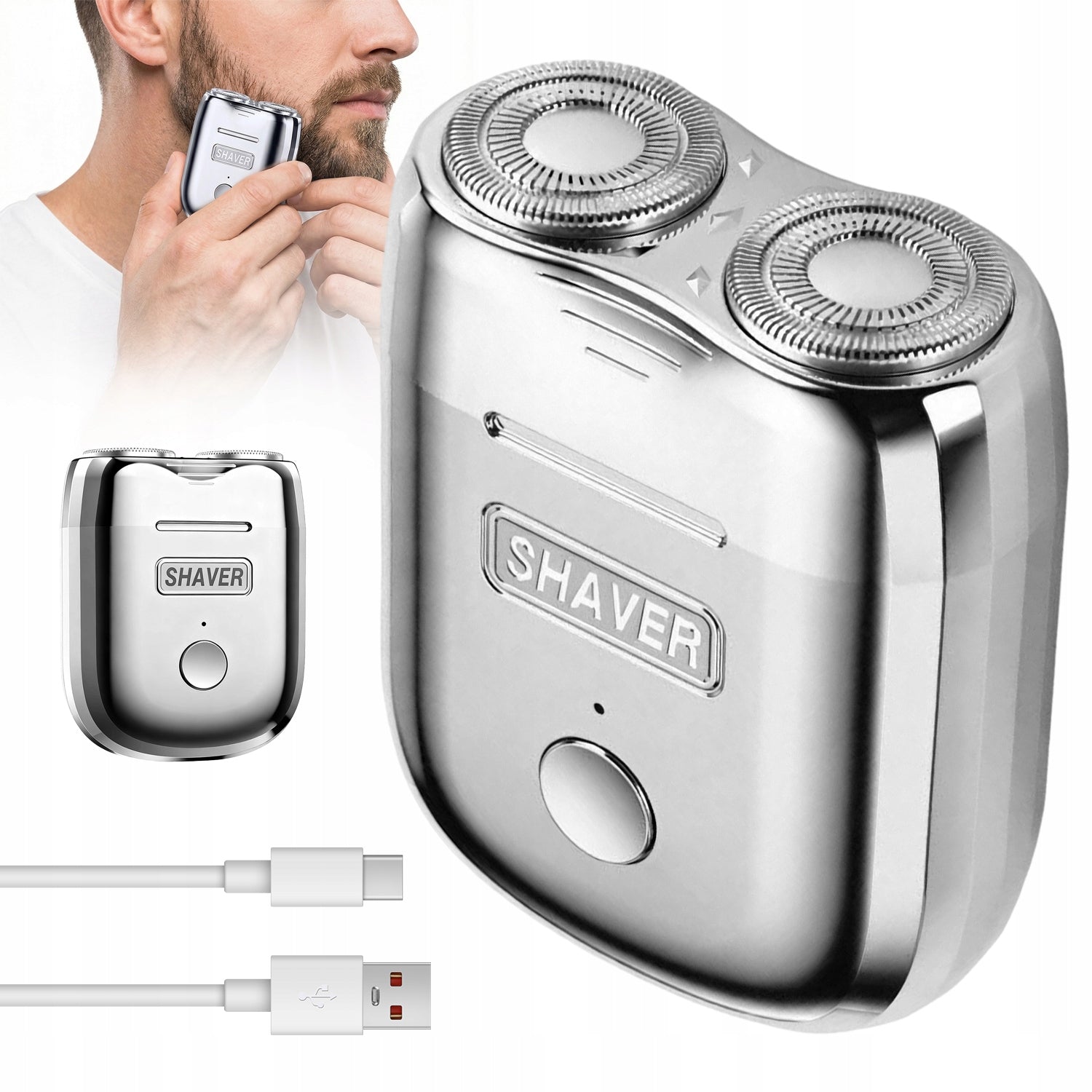 Men's Electric Dry Skin Shaver Floating Travel Knives