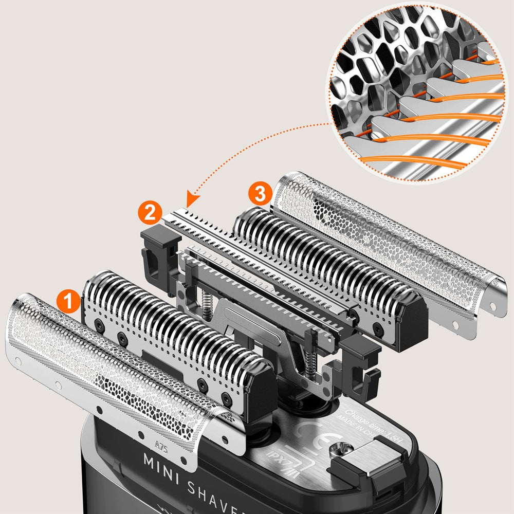 Men's Electric Shaver 3 Moving Heads IPX7 LED 900mAh For Gift Manufacturer code Golarka Elektryczna