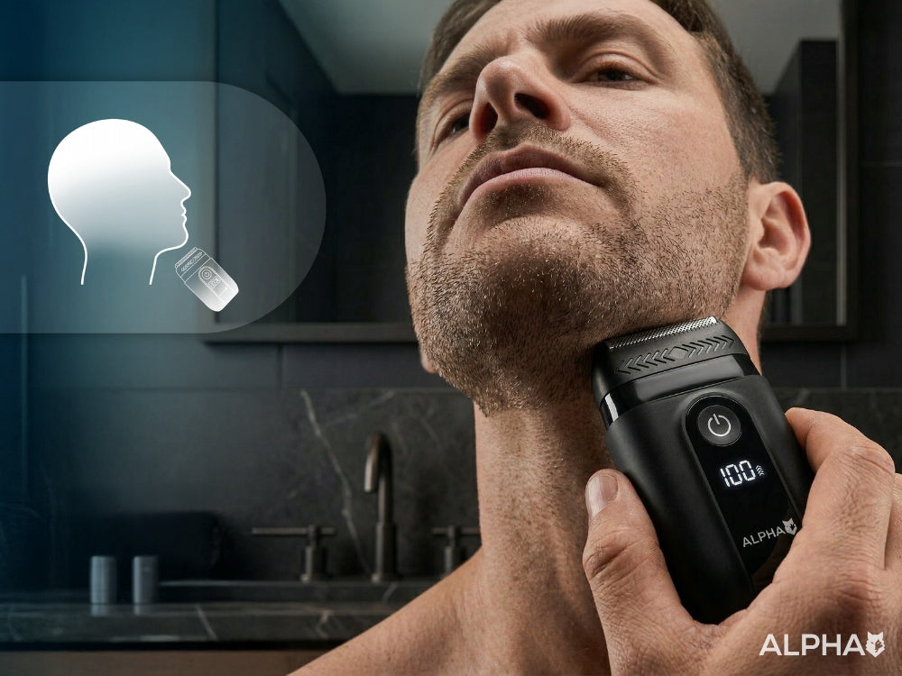Men's Electric Shaver - Beard and Head Shaving Machine ALPHA Foil Packaging status original