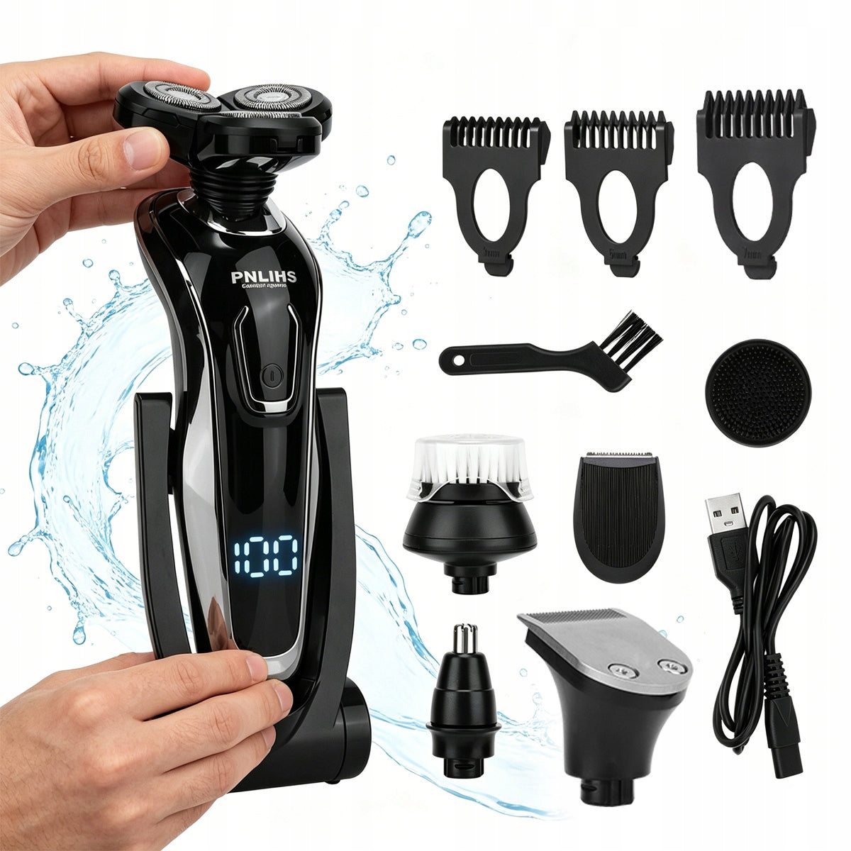 Men's Electric Shaver Trimmer 5 in 1 Cordless Razor
